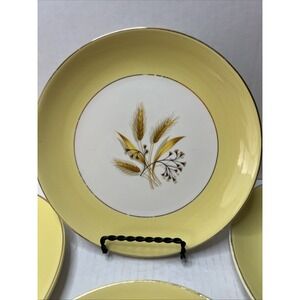 Vintage Century Autumn Gold Wheat Luncheon / Salad Plates 8.25" SET of 4